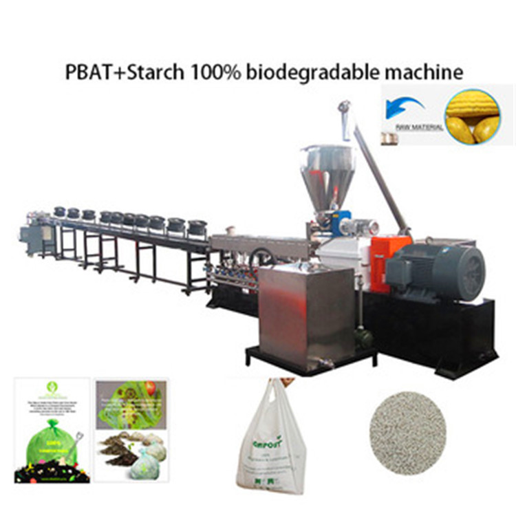 100% biodegradable PLA/PBAT starch compounding  granules machine